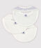 Lot de bavoirs blancs bébé en coton biologique variante 1