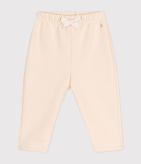 Pantalon de jogging bébé en coton uni écru AVALANCHE