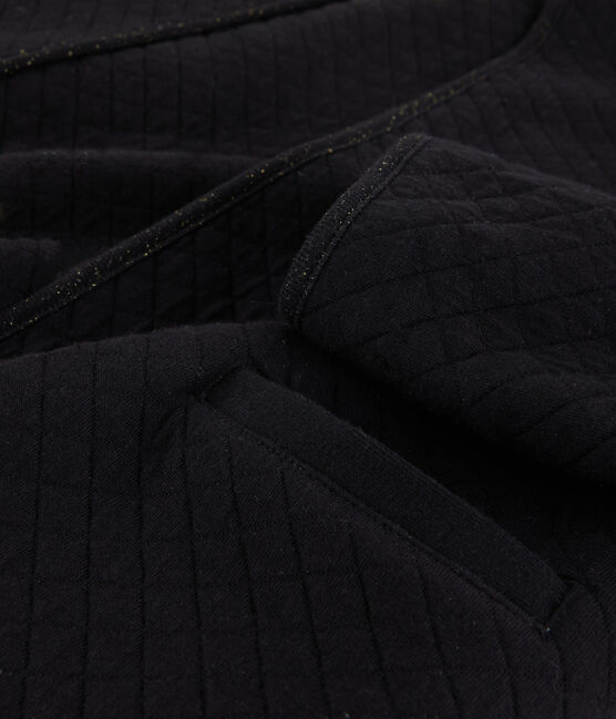 Veste cardigan tubique femme noir NOIR/jaune DORE