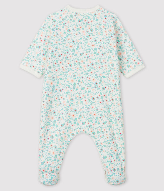 Dors-bien à imprimé fleuri bébé en molleton blanc MARSHMALLOW/blanc MULTICO