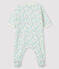 Dors-bien à imprimé fleuri bébé en molleton blanc MARSHMALLOW/blanc MULTICO