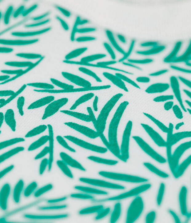 Combinaison courte en coton b&eacute;b&eacute;. blanc/multicouleur