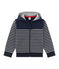 Sweat zippé garçon rayé bleu SMOKING/beige COQUILLE