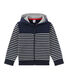 Sweat zippé garçon rayé