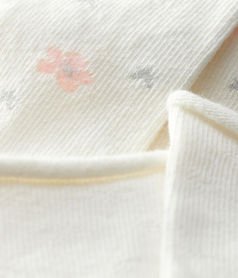 Lot de 2 chaussettes c&eacute;r&eacute;monie b&eacute;b&eacute; fille multicouleur