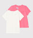 Lot de 2 tee-shirts bébé fille