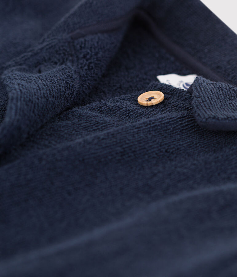 Robe de chambre en &eacute;ponge enfant bleu SMOKING