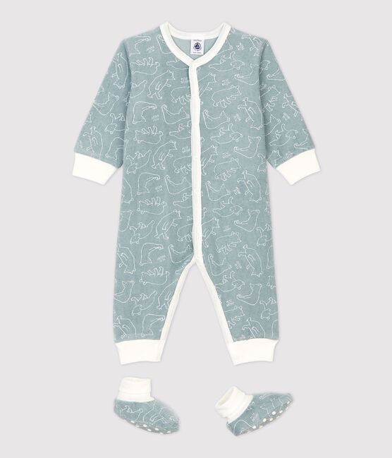 Ensemble nuit bébé imprimé ours en bouclette éponge toute douce. SEDUMBLUE/ ECUME