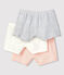 Lot de 3 shorties petite fille en coton biologique variante 1