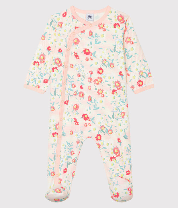 Dors bien b&eacute;b&eacute; fille en c&ocirc;te blanc/multicouleur