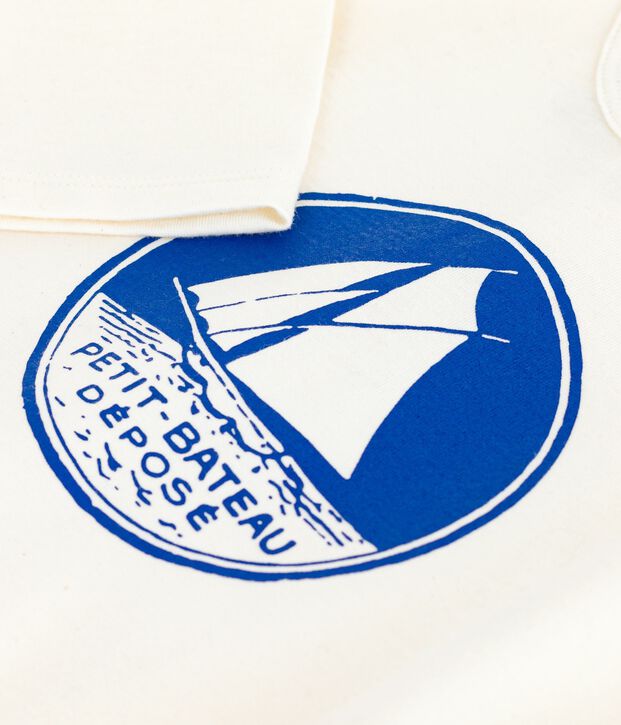 Tee-shirt b&eacute;b&eacute; en coton &agrave; manches longues bleu/bleu