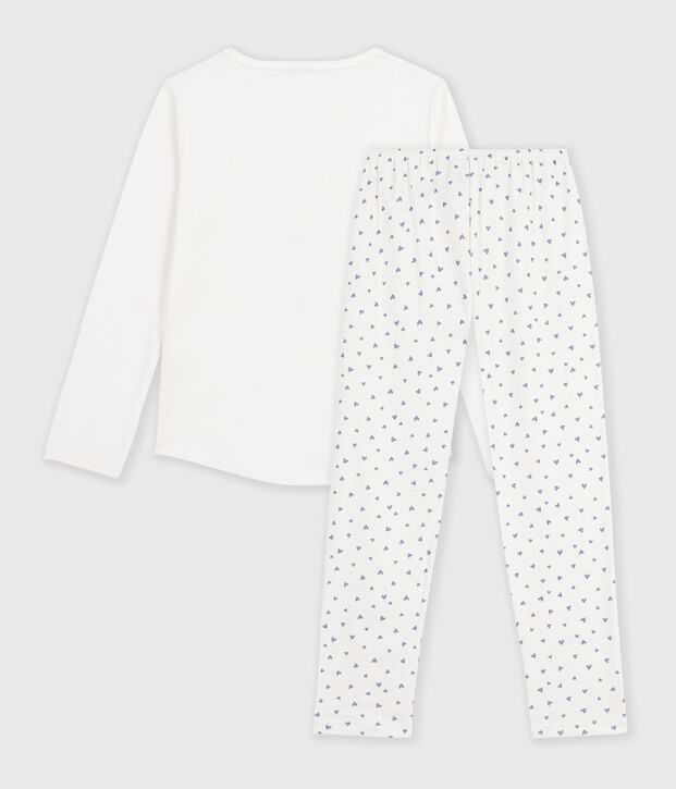 Pyjama enfant en coton &agrave; motif Paris bleu/bleu