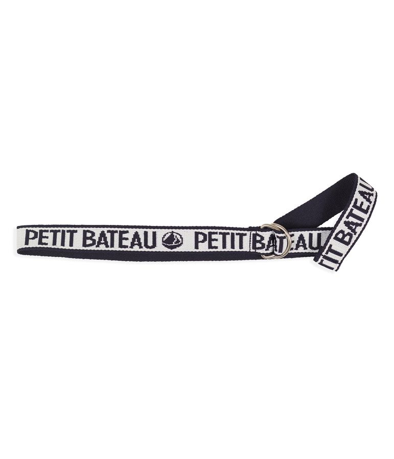 Ceinture logo bleu/blanc