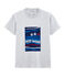 Tee-shirt mixte motif carte postale gris POUSSIERE CHINE