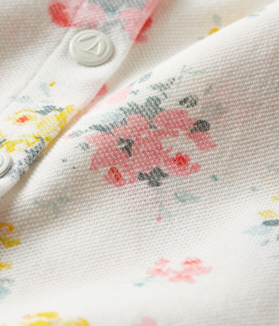 Cardigan bébé fille imprimé blanc MARSHMALLOW/blanc MULTICO