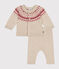 Ensemble 2 pièces en tricot bébé rose AVALANCHE/ ROSEWOOD