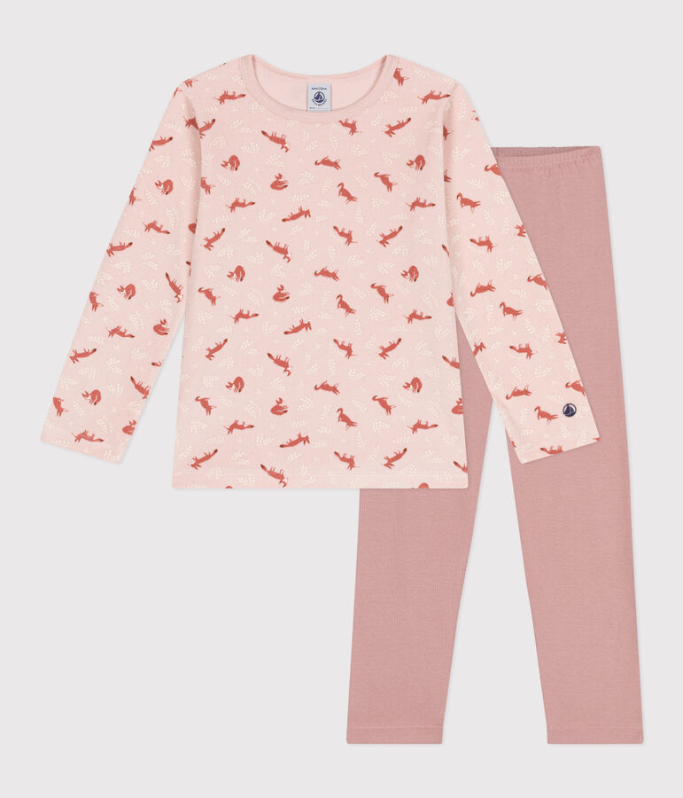 Pyjama en velours enfant rose/multicouleur