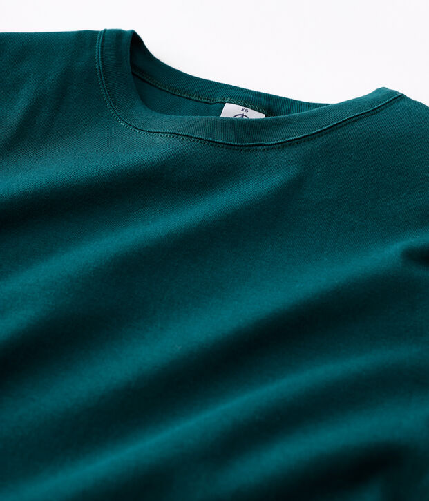 T-shirt col rond iconique en coton Femme vert