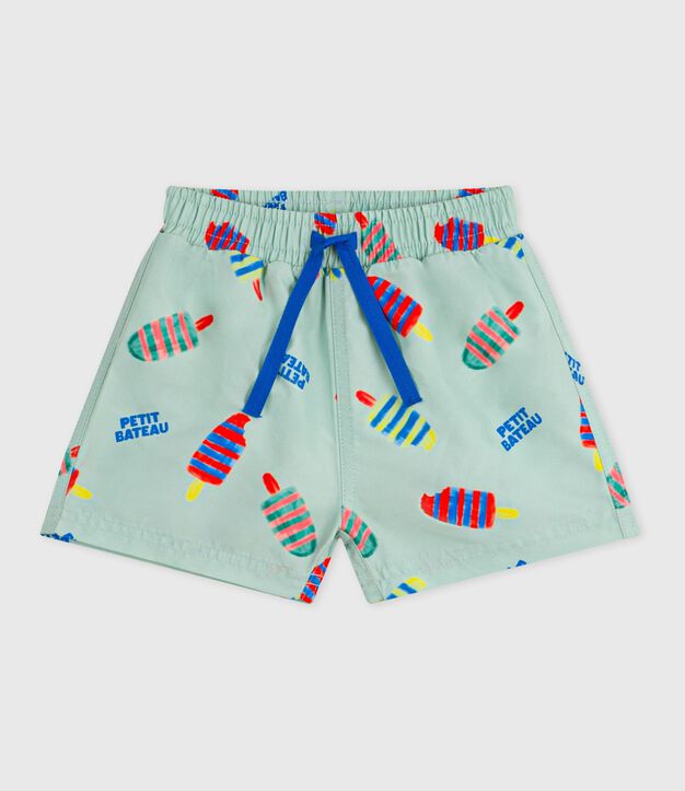 Short de bain b&eacute;b&eacute;, imprim&eacute; glaces bleu/multicouleur