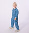 Combinaison longue enfant en coton bleu DENIM CLAIR