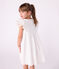 Robe enfant en coton manches courtes unie blanc ECUME