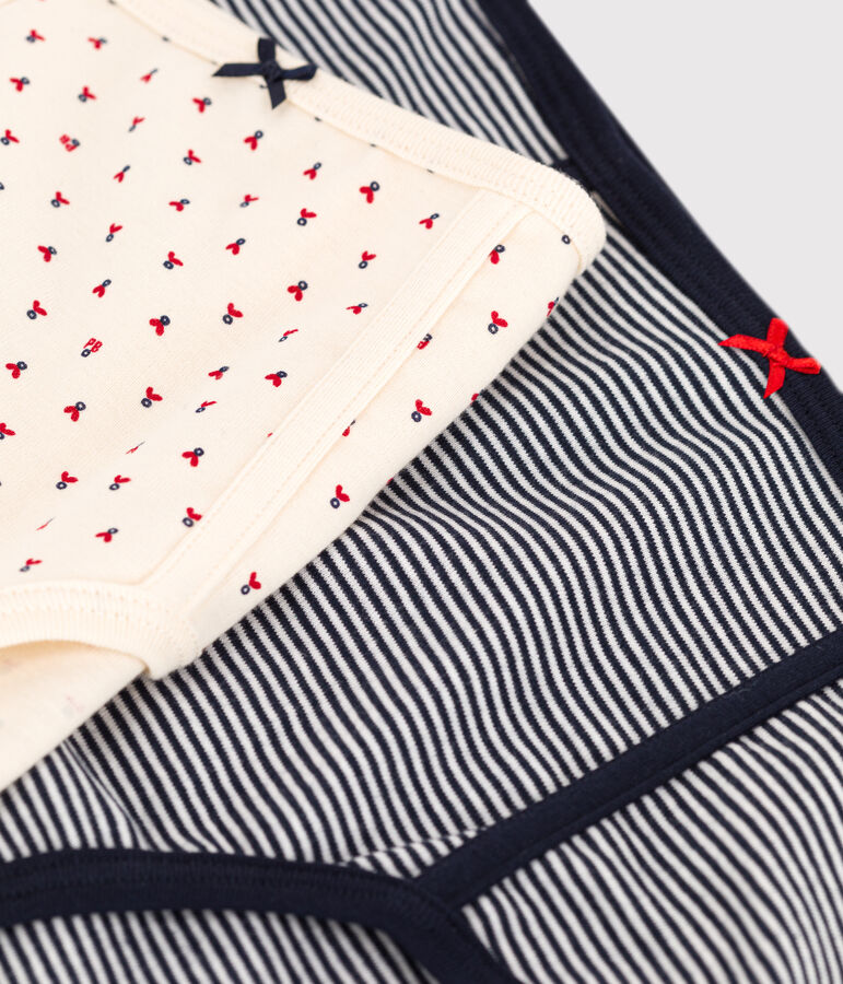 Lot 2 culottes taille haute en coton Femme multicouleur