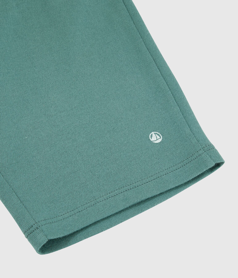 Bermuda en coton enfant gar&ccedil;on vert