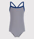 Maillot de bain 1 pièce à rayures enfant fille