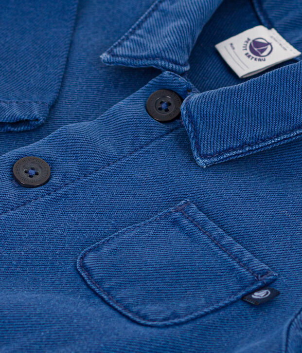 Combinaison longue en coton lyocell b&eacute;b&eacute; bleu