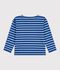 Marini&egrave;re enfant en coton &agrave; rayures bleu/bleu