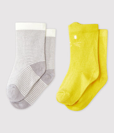 PETIT BATEAU - Lot de 2 chaussettes à motif bébé fille