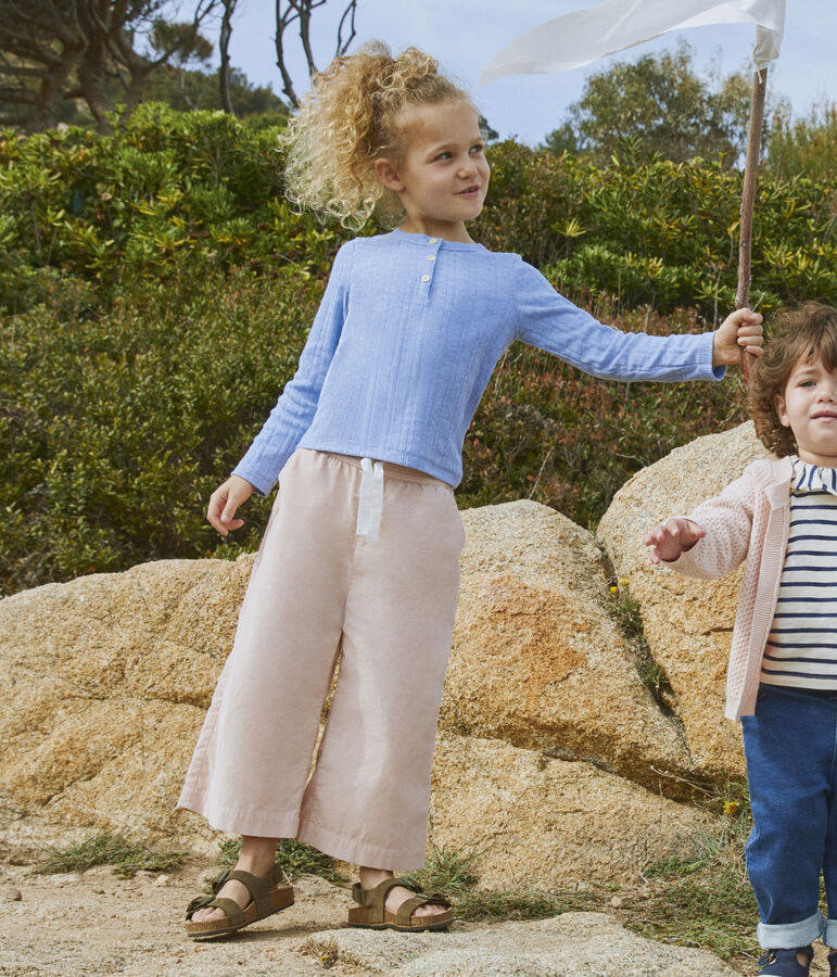 Tee-shirt en coton enfant fille bleu SKY CHINE