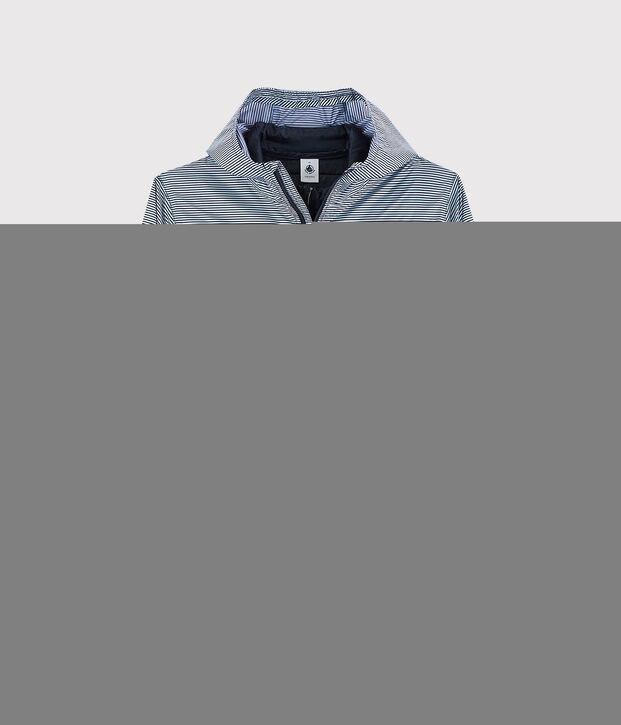 Coupe-vent 3 en 1 recycl&eacute; Femme bleu/blanc