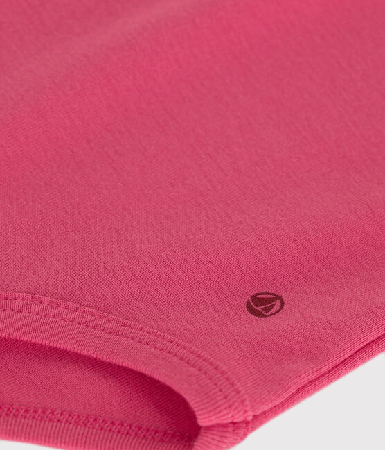 Body à manches courtes bébé en coton uni rose PEONIA