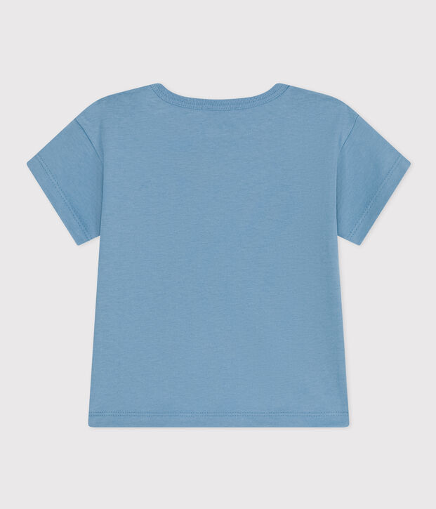 Tee-shirt manches courtes en jersey b&eacute;b&eacute; bleu