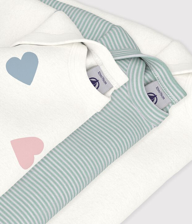 Lot de bodies manches longues en coton imprim&eacute; &agrave; fleurs b&eacute;b&eacute; multicouleur