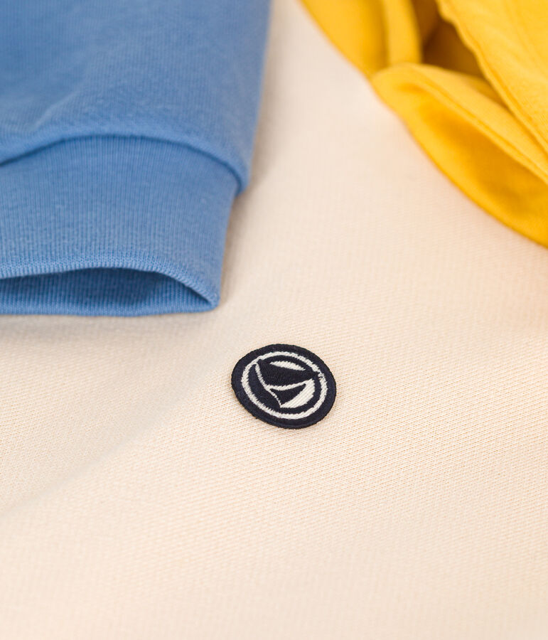 Sweatshirt &agrave; capuche en molleton enfant gar&ccedil;on blanc AVALANCHE/ MULTICO