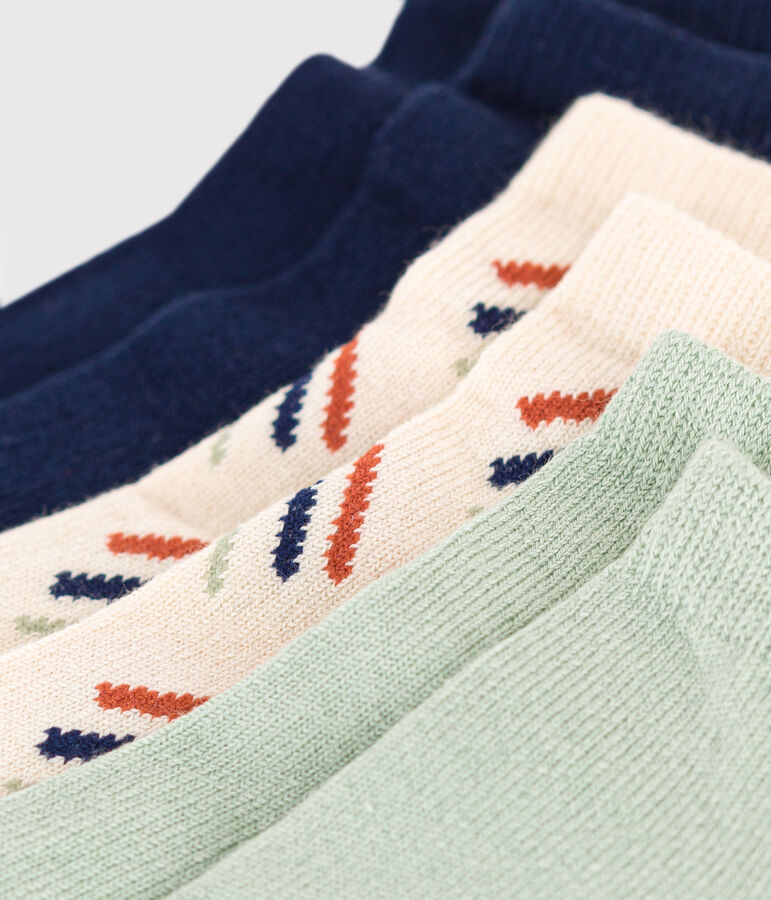 3 paires de chaussettes en coton imprim&eacute;es enfant multicouleur