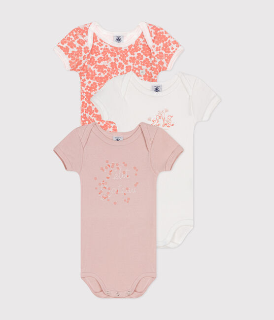 Lot de 3 bodies bébé manches courtes en coton variante 5