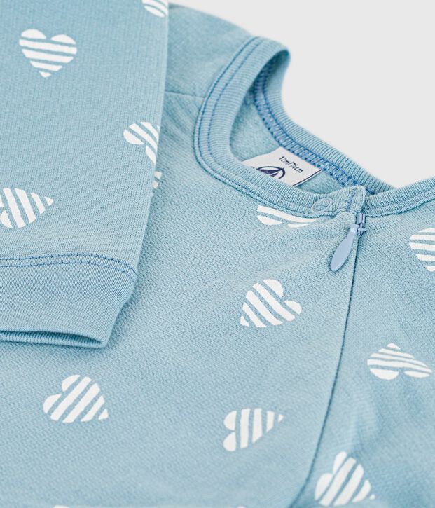 Pyjama b&eacute;b&eacute; en molleton gratt&eacute; imprim&eacute; c&oelig;urs vert/blanc