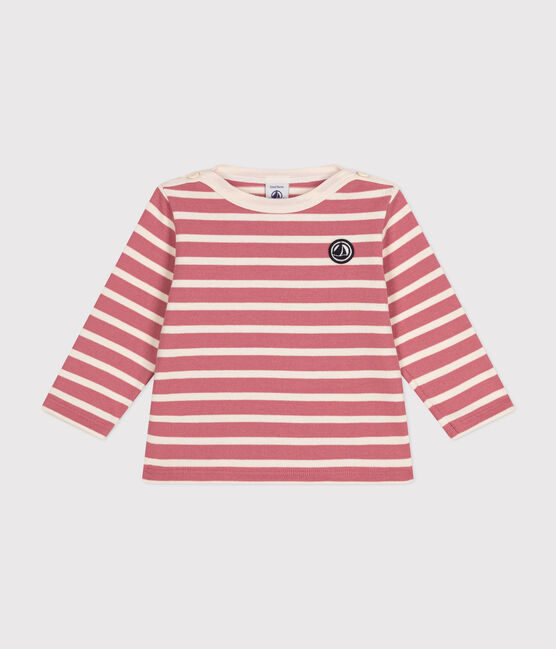 Marinière en coton épais bébé rose ROSEWOOD/ AVALANCHE