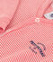 Pyjama bébé sans pieds milleraies en coton orange ABRICOT/ MARSHMALLOW