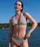 Maillot de bain deux pièces femme à rayures blanc MARSHMALLOW/bleu MEDIEVAL