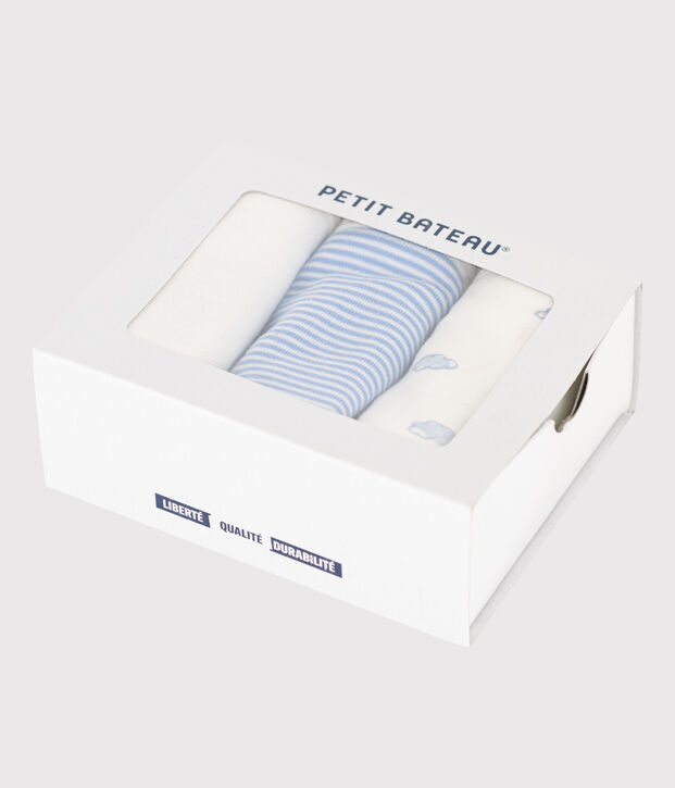 Lot de 3 bavoirs imprim&eacute;s en coton multicouleur