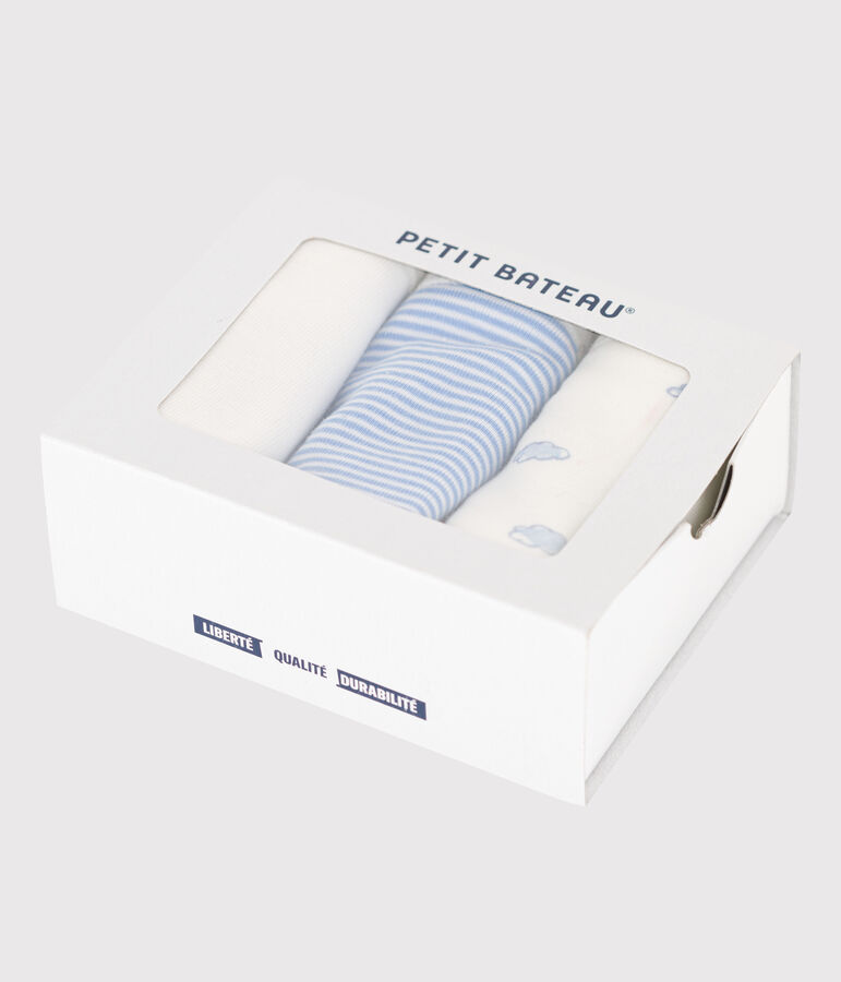 Lot de 3 bavoirs imprim&eacute;s en coton multicouleur