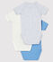 Lot de 3 bodies croisés  manches courtes bébé en coton biologique variante 2