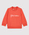 Sweatshirt matelassé bio  bébé. orange OURSIN