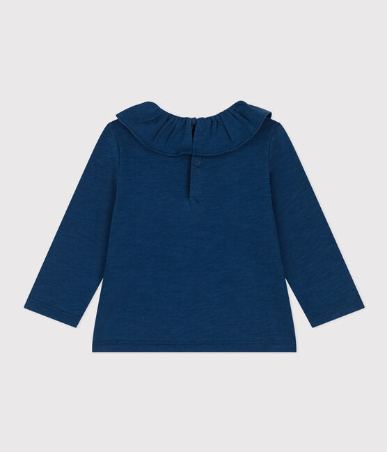 Blouse manches longues en jersey flammé bébé bleu INCOGNITO