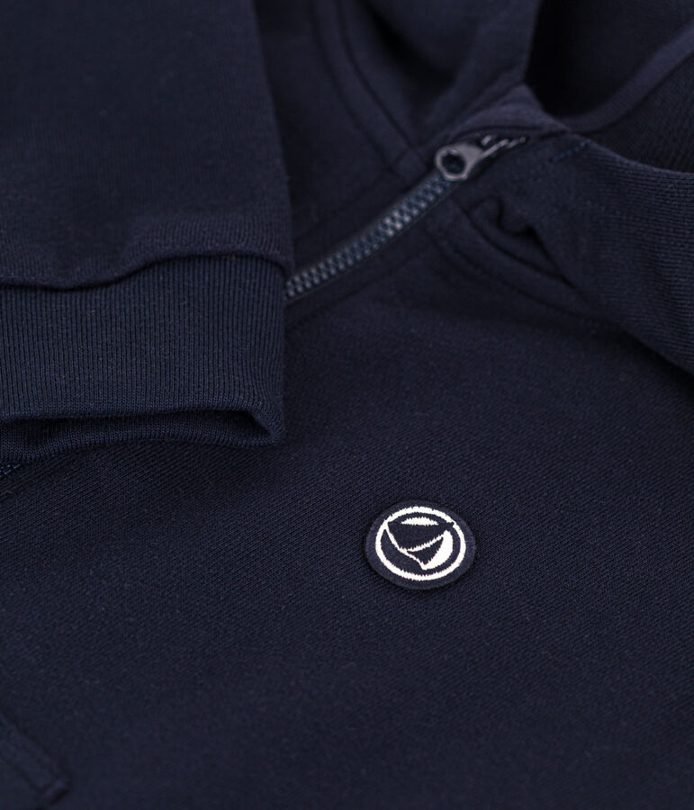 Sweatshirt zipp&eacute; &agrave; capuche enfant gar&ccedil;on bleu SMOKING