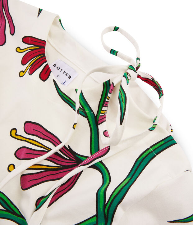 Robe manches courtes blanc/multicouleur